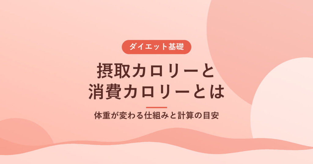 摂取カロリーと消費カロリーとは|体重が変わる仕組みと計算の目安